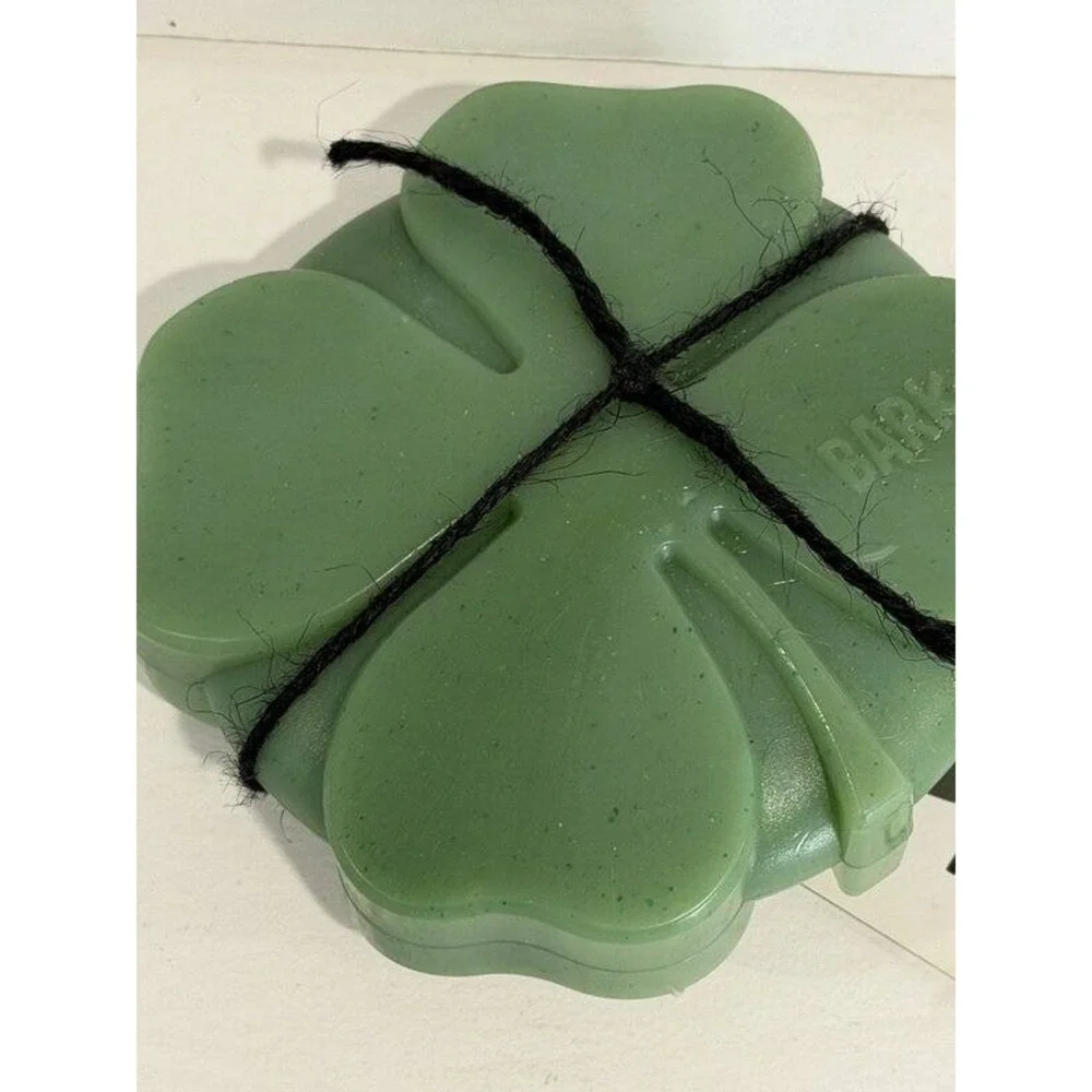 Bark Box Fur Leaf Clover‎ Super Chewer Dog Toy New Size M L 20+ lbs